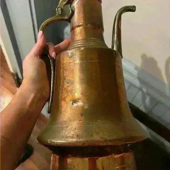 Persian brass copper tea or water Lidded kettle antique authentic - Picture 7 of 7